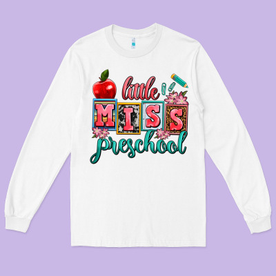 Little Miss Preschool Long Sleeve Tee Designed By Adodesignshop