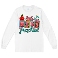 White little miss preschool Long Sleeve Tee - AdoDesignShop