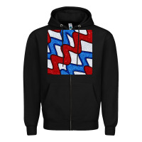 Black Glitter 4th Of July Seamless Pattern Zipper Hoodie - BundleAndBundleShop