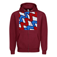 Burgundy Glitter 4th Of July Seamless Pattern Zipper Hoodie - BundleAndBundleShop