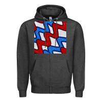 Charcoal Heather Glitter 4th Of July Seamless Pattern Zipper Hoodie - BundleAndBundleShop
