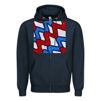Navy Glitter 4th Of July Seamless Pattern Zipper Hoodie - BundleAndBundleShop