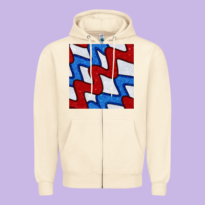 Glitter 4th Of July Seamless Pattern Zipper Hoodie Designed By Bundleandbundleshop