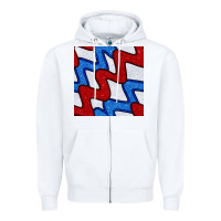 White Glitter 4th Of July Seamless Pattern Zipper Hoodie - BundleAndBundleShop