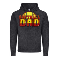 Vintage Black softball dad Vintage Hoodie - Zillion Design Studio