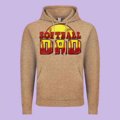 Softball Dad Vintage Hoodie Designed By Zillion Design Studio
