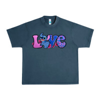 Midnight Navy love stitch Urban Heavy Tee - Zillion Design Studio