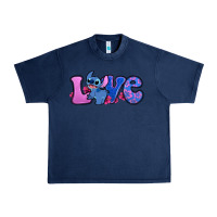 Navy love stitch Urban Heavy Tee - Zillion Design Studio