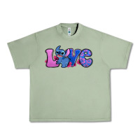 Oil Green love stitch Urban Heavy Tee - Zillion Design Studio