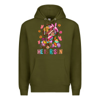 Army Green He Is Risen Easter Premium Hoodie - BundleAndBundleShop