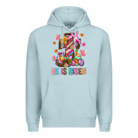 Blue Mist He Is Risen Easter Premium Hoodie - BundleAndBundleShop
