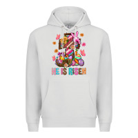 Dove Grey He Is Risen Easter Premium Hoodie - BundleAndBundleShop