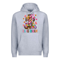 Heather Grey He Is Risen Easter Premium Hoodie - BundleAndBundleShop