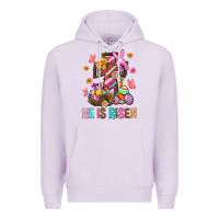 Lilac He Is Risen Easter Premium Hoodie - BundleAndBundleShop