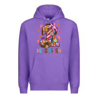 Purple He Is Risen Easter Premium Hoodie - BundleAndBundleShop