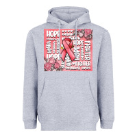 Heather Grey cancer words Heavyweight Hoodie - MaliasSmallBusiness