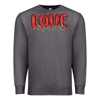 Charcoal Heather love valentine s day Premium Sweatshirt - MaliasSmallBusiness