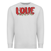 Dove Grey love valentine s day Premium Sweatshirt - MaliasSmallBusiness