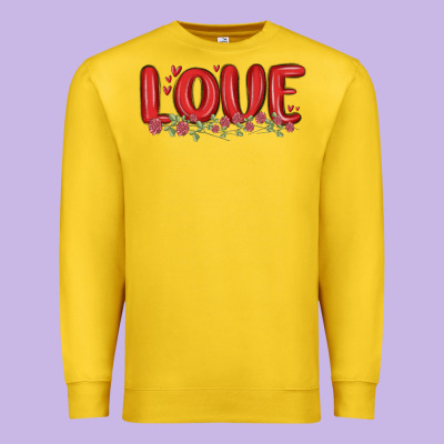 Love Valentine S Day Premium Sweatshirt Designed By Maliassmallbusiness