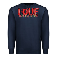 Navy love valentine s day Premium Sweatshirt - MaliasSmallBusiness