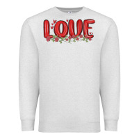 Oatmeal Heather love valentine s day Premium Sweatshirt - MaliasSmallBusiness