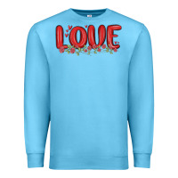 Ocean Blue love valentine s day Premium Sweatshirt - MaliasSmallBusiness
