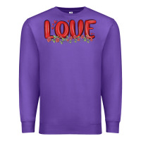 Purple love valentine s day Premium Sweatshirt - MaliasSmallBusiness