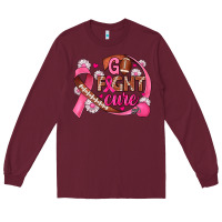 Burgundy breast cancer go fight cure football Long Sleeve Tee - JahusDesignShop