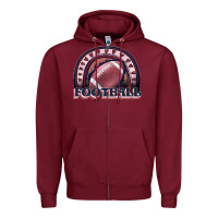 Burgundy football rainbow Zipper Hoodie - JahusDesignShop