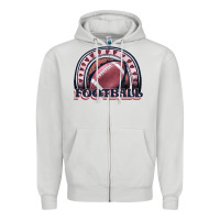 Dove Grey football rainbow Zipper Hoodie - JahusDesignShop