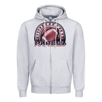 Heather Grey football rainbow Zipper Hoodie - JahusDesignShop