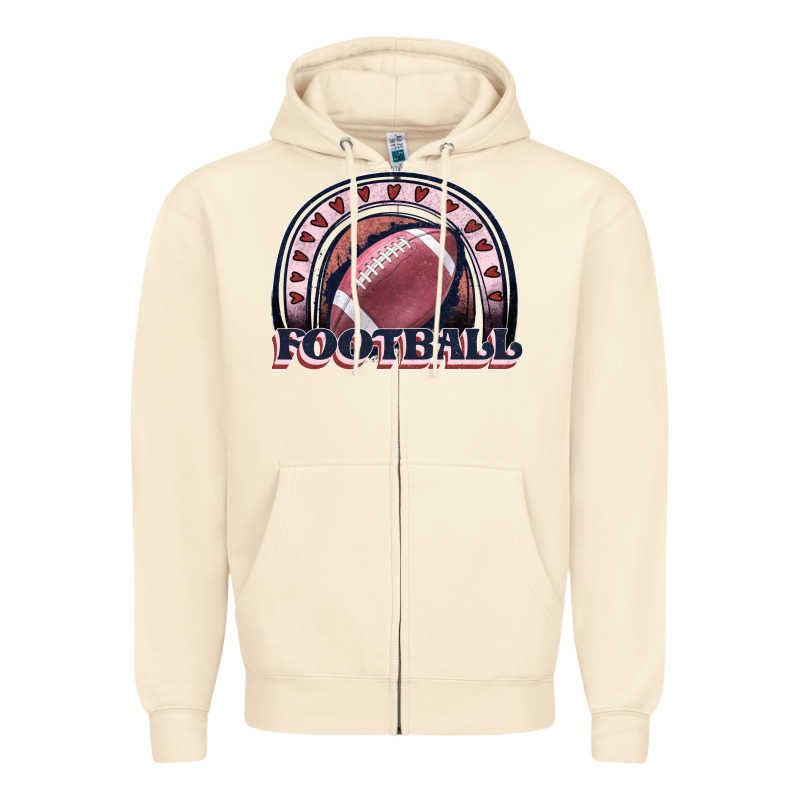 Football Rainbow Zipper Hoodie by JahusDesignShop | Teevron