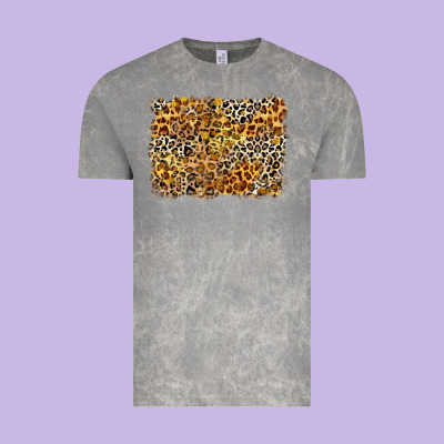 Leopard Background Vintage Tee Designed By Zillion Design Studio