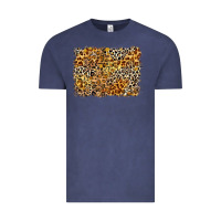 Vintage Denim leopard background Vintage Tee - Zillion Design Studio