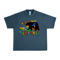Midnight Navy mama bear autism Urban Heavy Tee - Zillion Design Studio