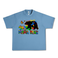 Pebble Blue mama bear autism Urban Heavy Tee - Zillion Design Studio