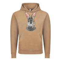 Vintage Coffee Bunny Face Vintage Hoodie - RanaPortraitStore