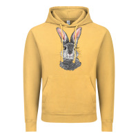 Vintage Mustard Bunny Face Vintage Hoodie - RanaPortraitStore
