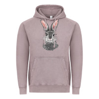 Vintage Zinc Bunny Face Vintage Hoodie - RanaPortraitStore
