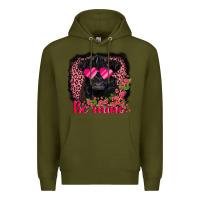 Army Green be mine belted galloway Premium Hoodie - AdoDesignShop