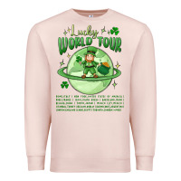 Pale Pink lucky world tour st. patrick's day Premium Sweatshirt - MaliasSmallBusiness