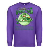 Purple lucky world tour st. patrick's day Premium Sweatshirt - MaliasSmallBusiness