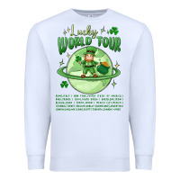 White lucky world tour st. patrick's day Premium Sweatshirt - MaliasSmallBusiness