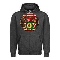 Charcoal Heather Christmas joy and hot chocolate Zipper Hoodie - AdoDesignShop