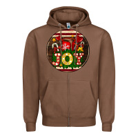 Christmas Joy And Hot Chocolate Zipper Hoodie | Teevron