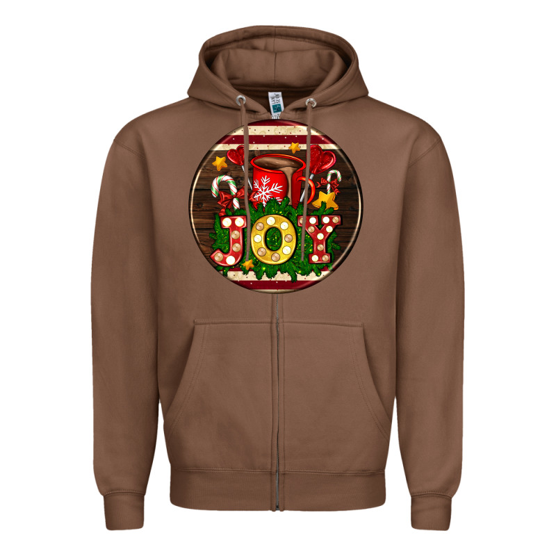 Christmas Joy And Hot Chocolate Zipper Hoodie by AdoDesignShop | Teevron