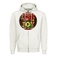Oatmeal Heather Christmas joy and hot chocolate Zipper Hoodie - AdoDesignShop