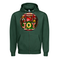 Sports Green Christmas joy and hot chocolate Zipper Hoodie - AdoDesignShop
