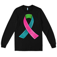 Black metastatic breast cancer ribbon Long Sleeve Tee - JahusDesignShop
