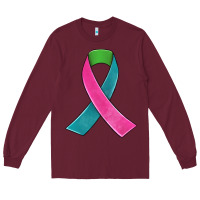 Burgundy metastatic breast cancer ribbon Long Sleeve Tee - JahusDesignShop